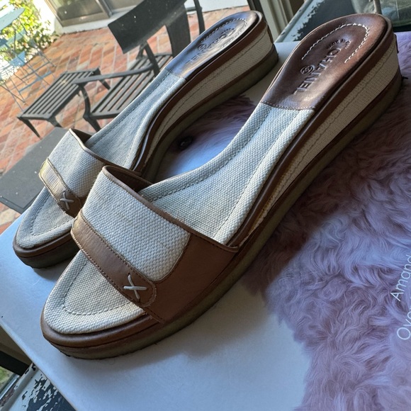 Chanel Cavas & Leather Sandals - Picture 3 of 11